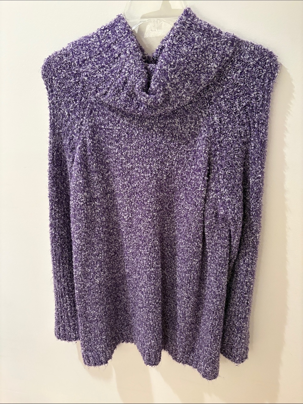 Alfred Dunner Lavender Purple Cowl Neck Sweater